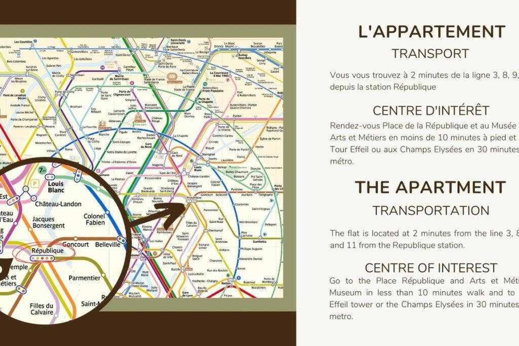 Appart 4Pers#1 Bedroom#Republique#Paris 3 المظهر الخارجي الصورة